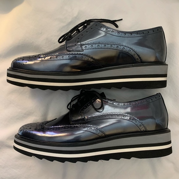 Pertini patent leather platform wingtip brogue shoes - Picture 8 of 9